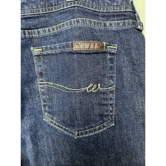 Wrangler Sz 14P Women's Jeans Stretch Denim Modest Straight Leg Dark Wash - Picture 9 of 10